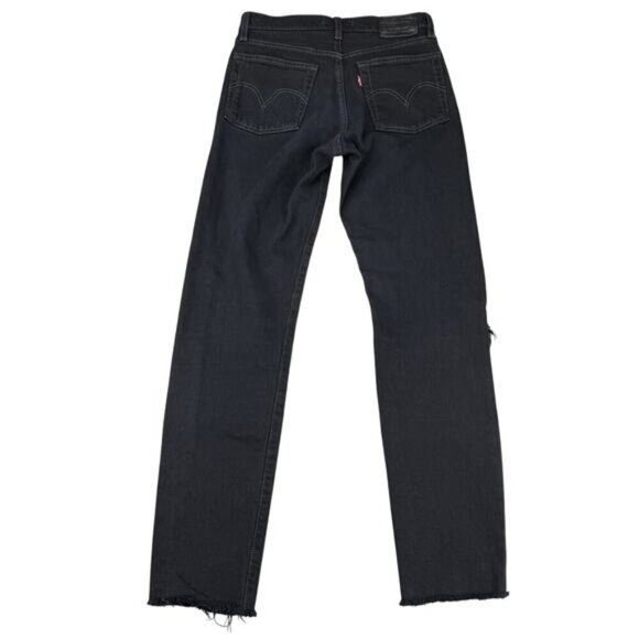 LEVI'S Premium Wedgie Icon Jean Sz 24 Black Desert - Picture 4 of 12